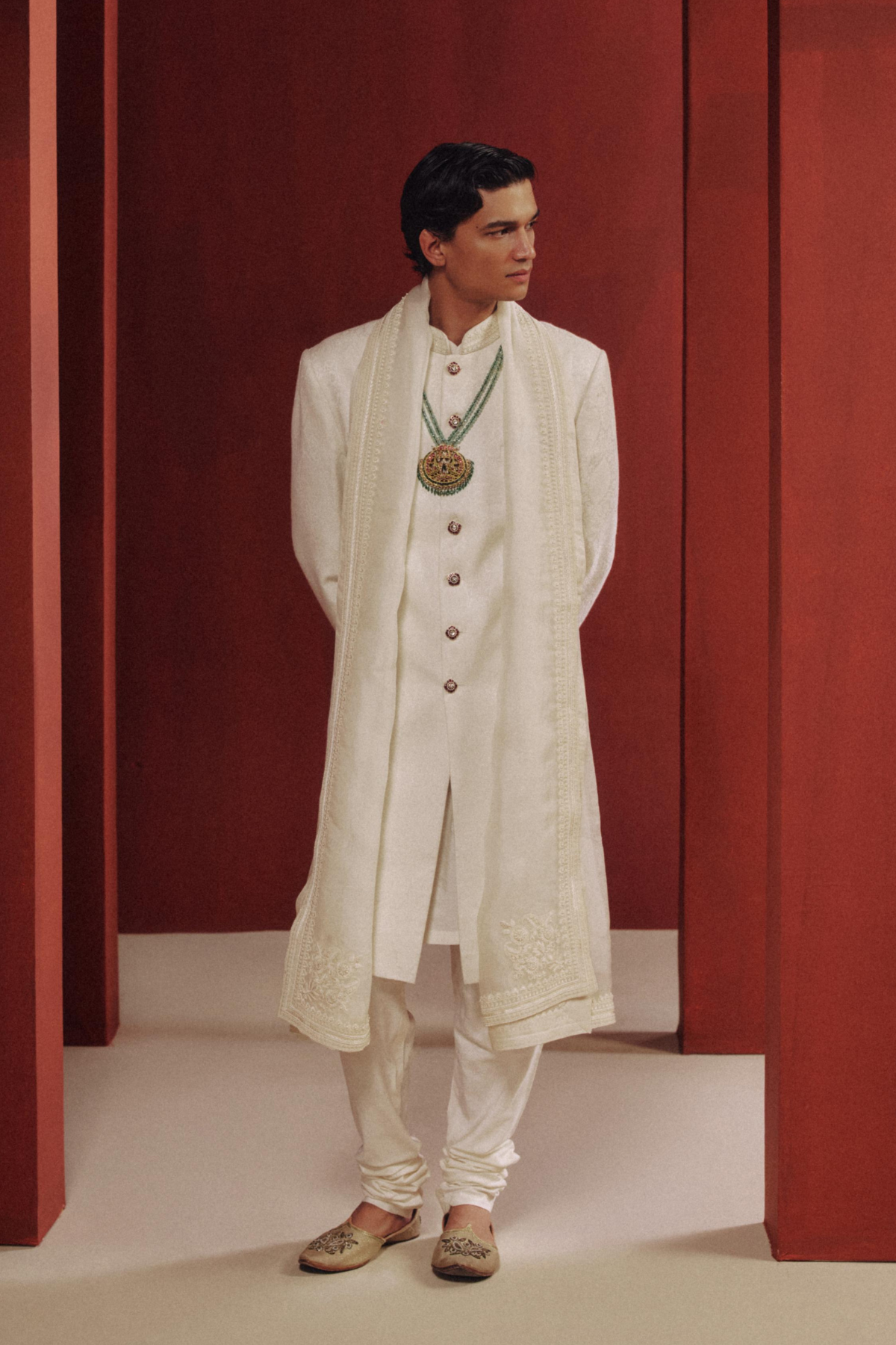 The White Solstice Sherwani