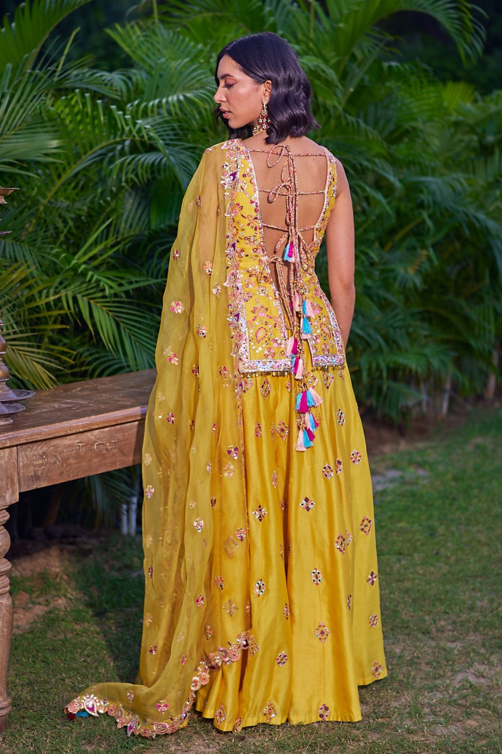 Mustard Sharara Set