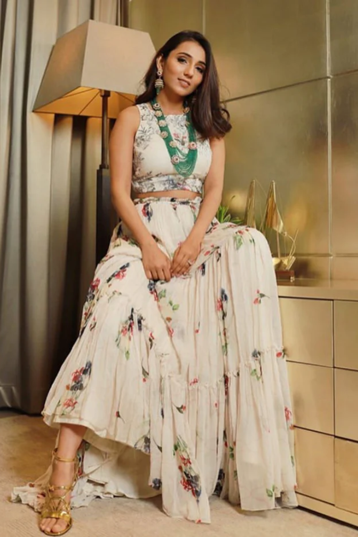 Masoom Minawala In Our Ivory Tiered Lehenga Set