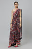 CONCRETE JUNGLE PRINT CASCASE SAREE TEAMED WITH EMBELLISHED BSUTIER