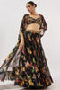 Block Flowy Mughal Printed Cape and Skirt Set