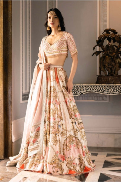 DORIS PRINTED LEHENGA SET