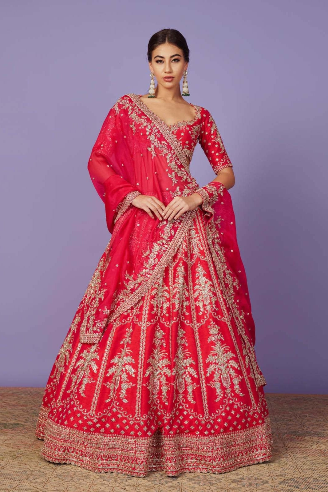 RAWSILK BOUQUET LEHENGA SET