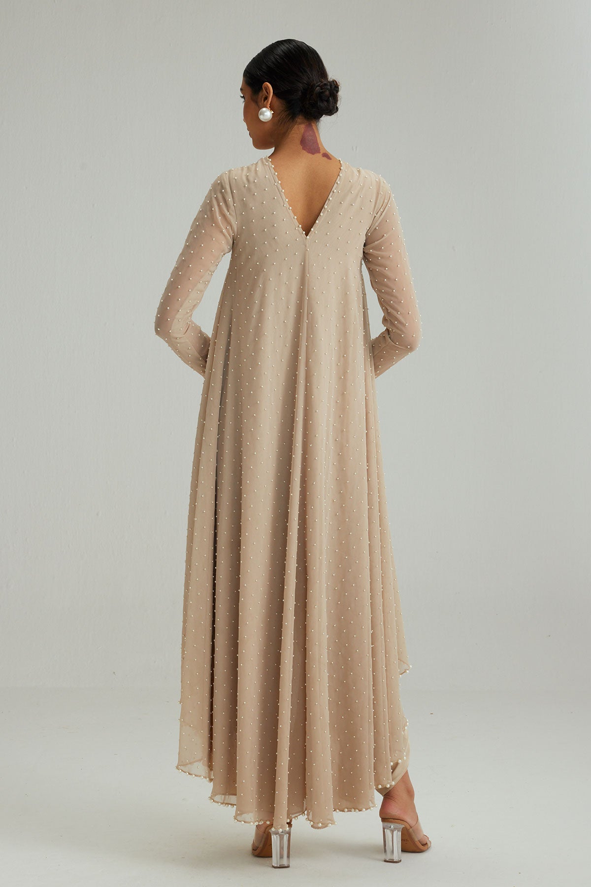 Light Beige pearl Kurta Set