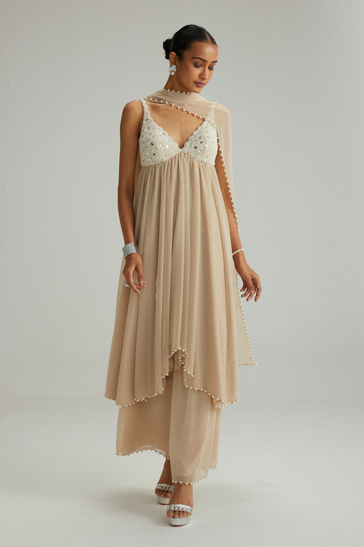 Light Beige Kurta Set