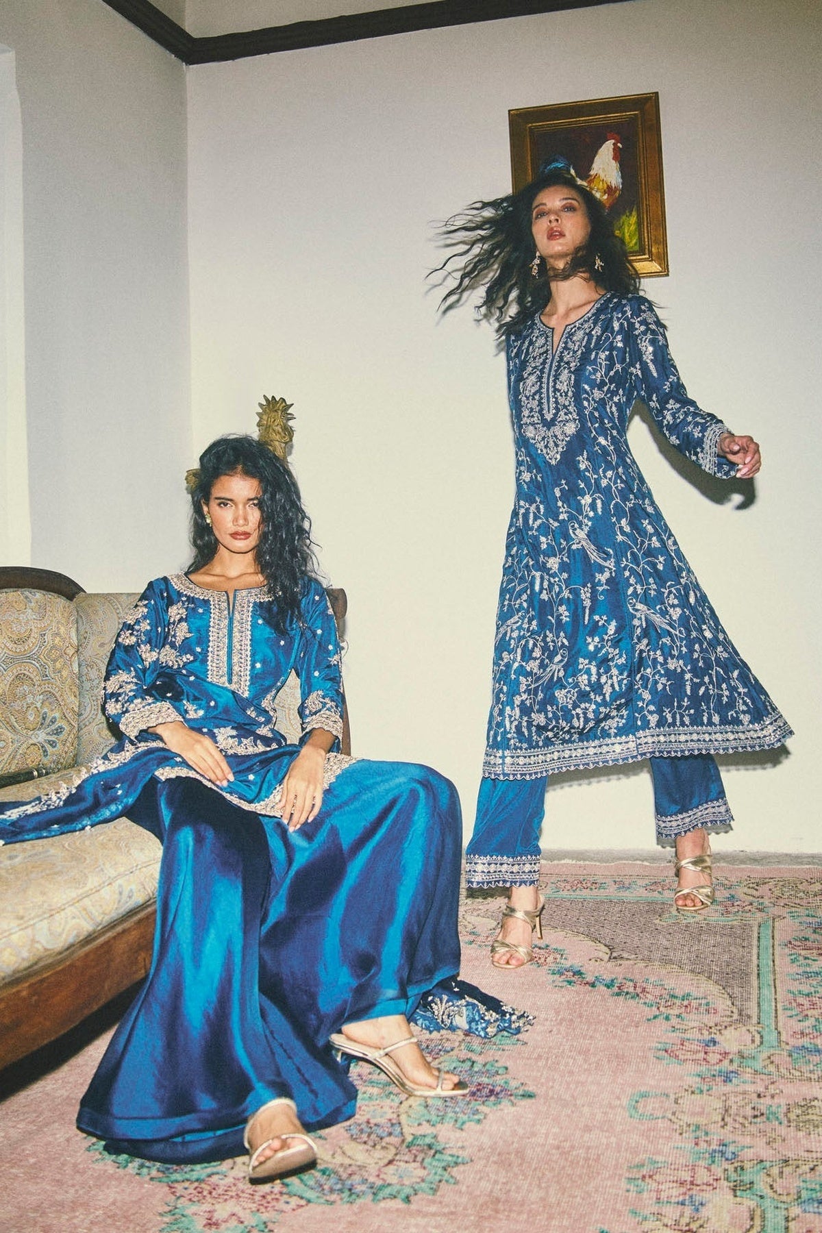 Aari Parrot A Line Kurta Set