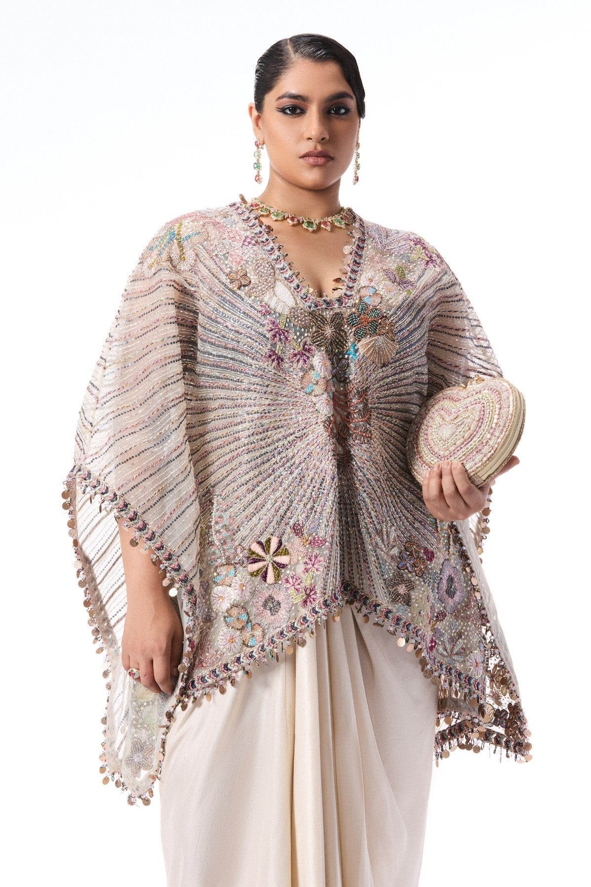 Lumibloom - ivory tulle & dupion silk set