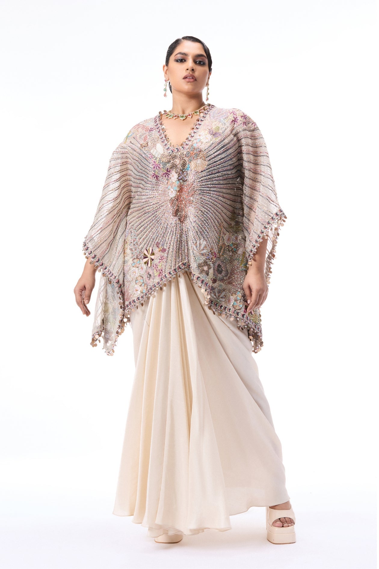 Lumibloom - ivory tulle & dupion silk set
