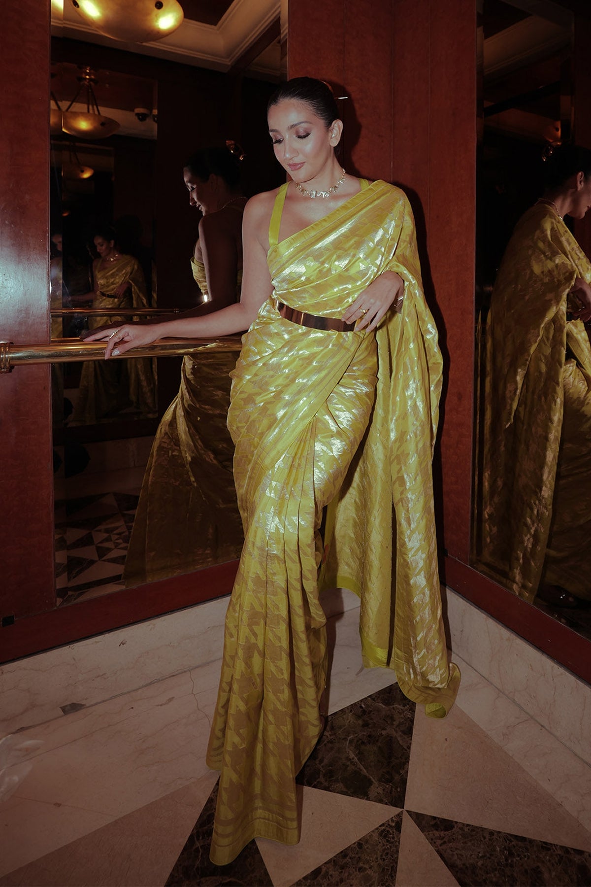Yellow Gerum Saree