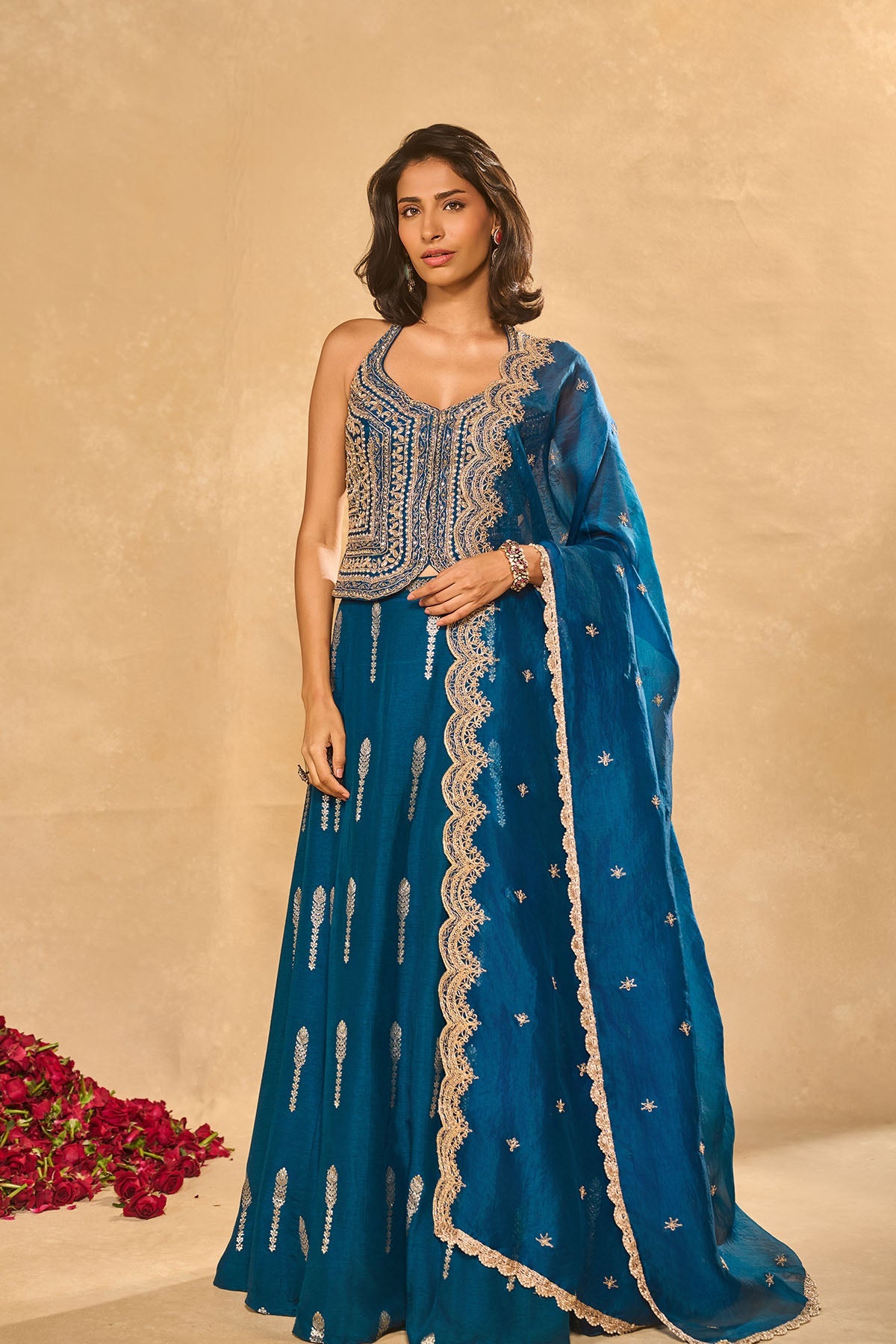 Amal Lehenga In Blue - Ready to ship
