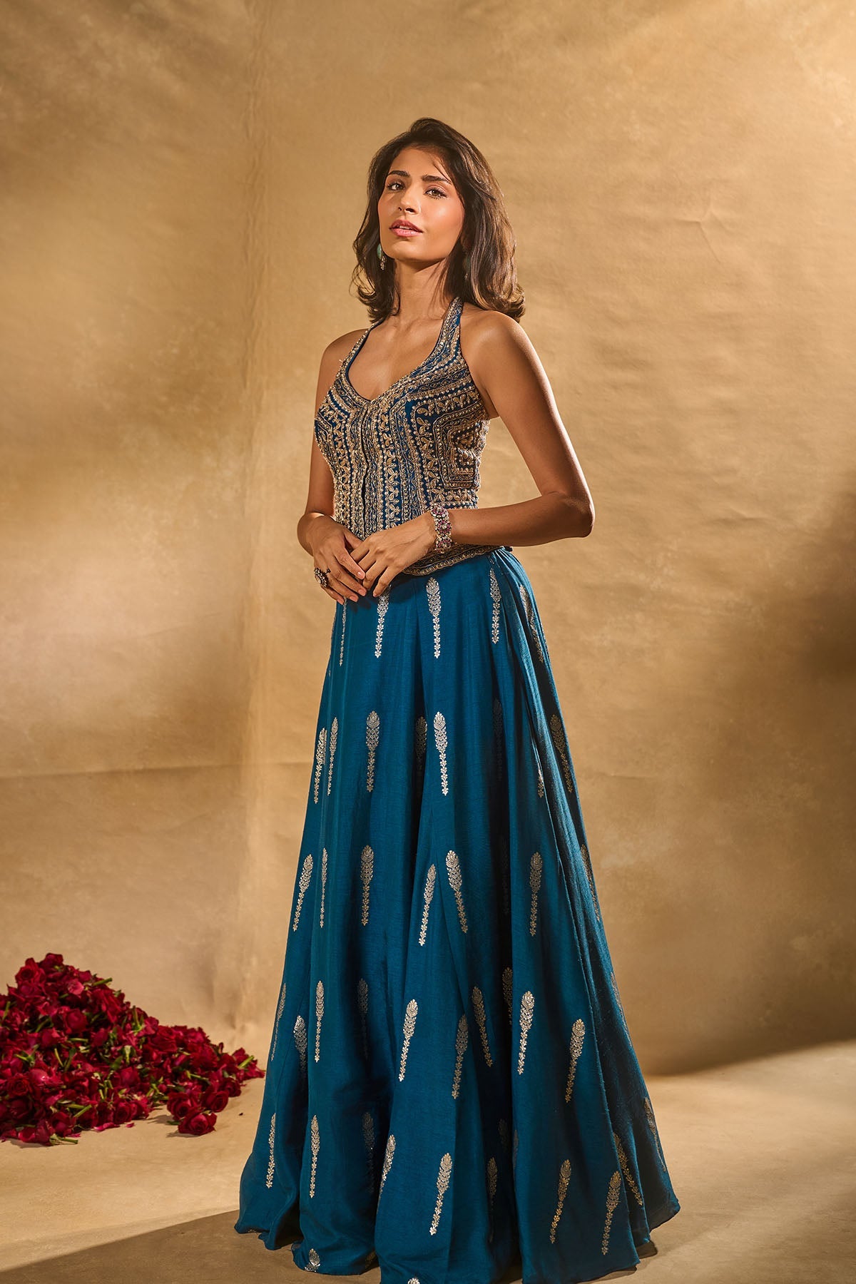 Amal Lehenga In Blue - Ready to ship