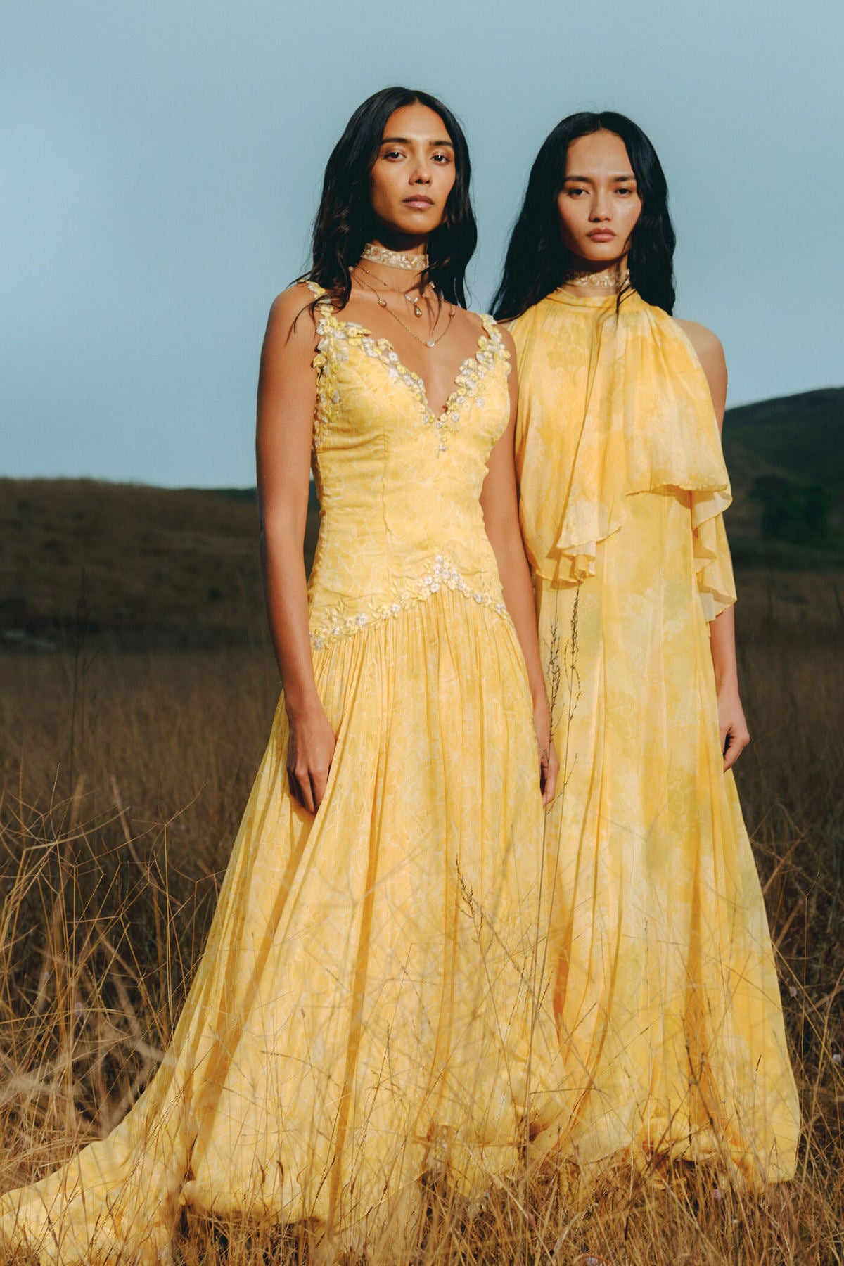Satsuma Bemberg Gown - Yellow