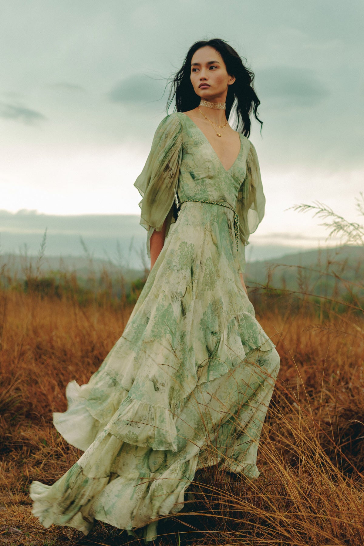 Amur Bemberg Gown - Sage