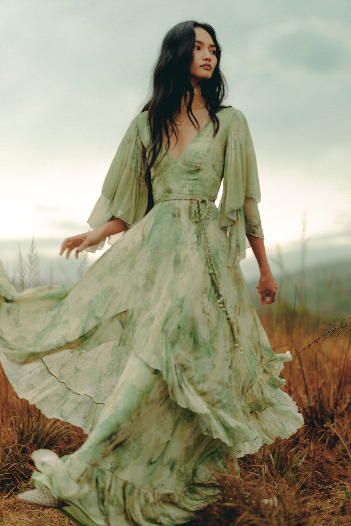 Amur Bemberg Gown - Sage