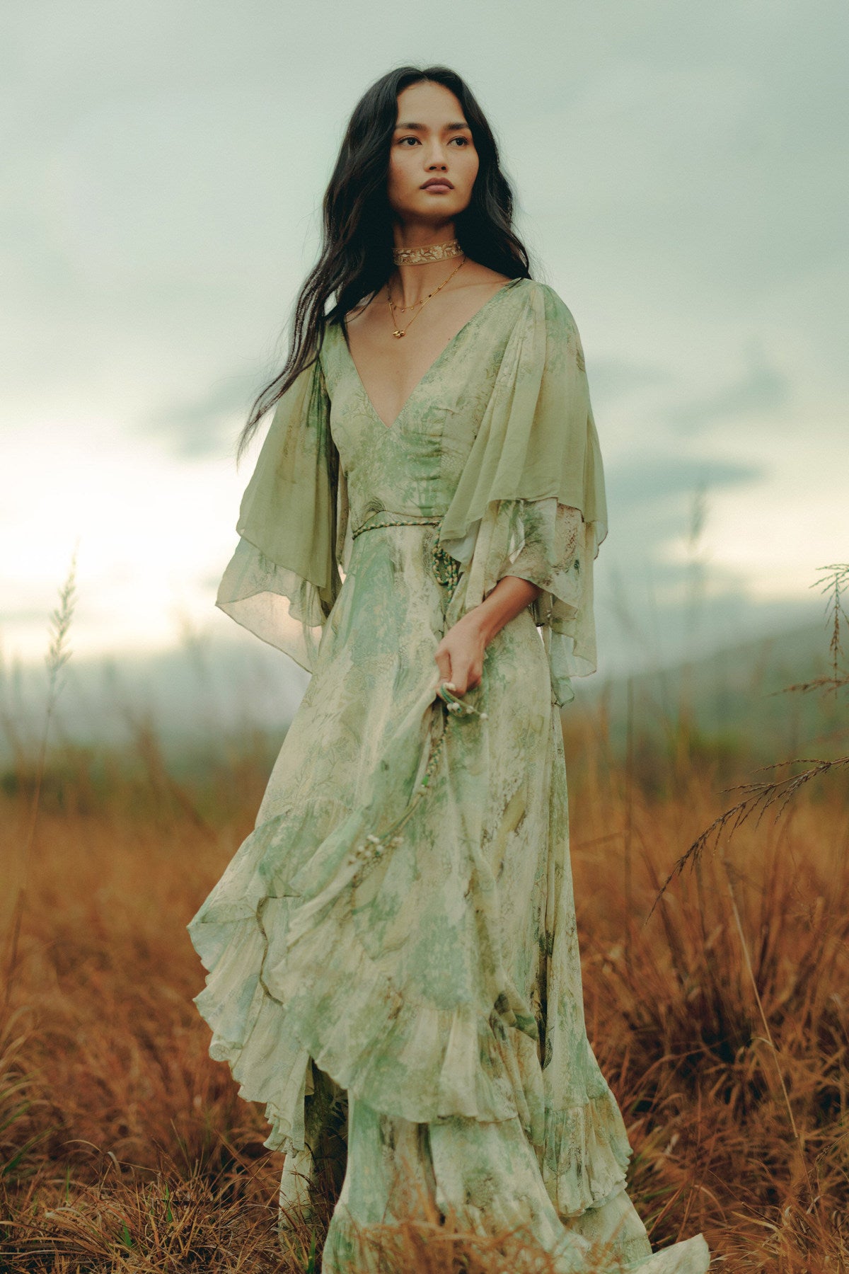Amur Bemberg Gown - Sage