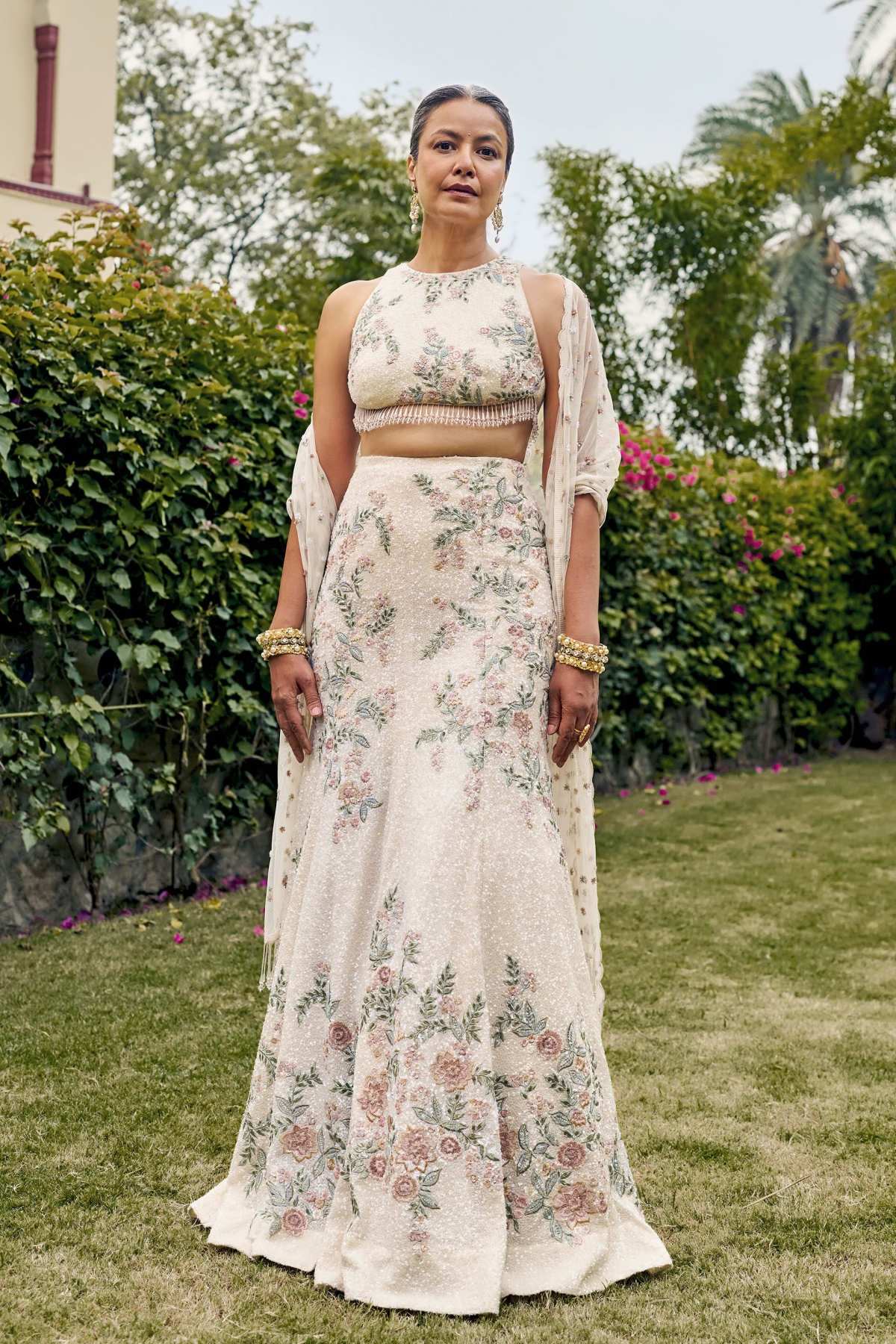 Bliss Embroidered Skirt Set - Ivory