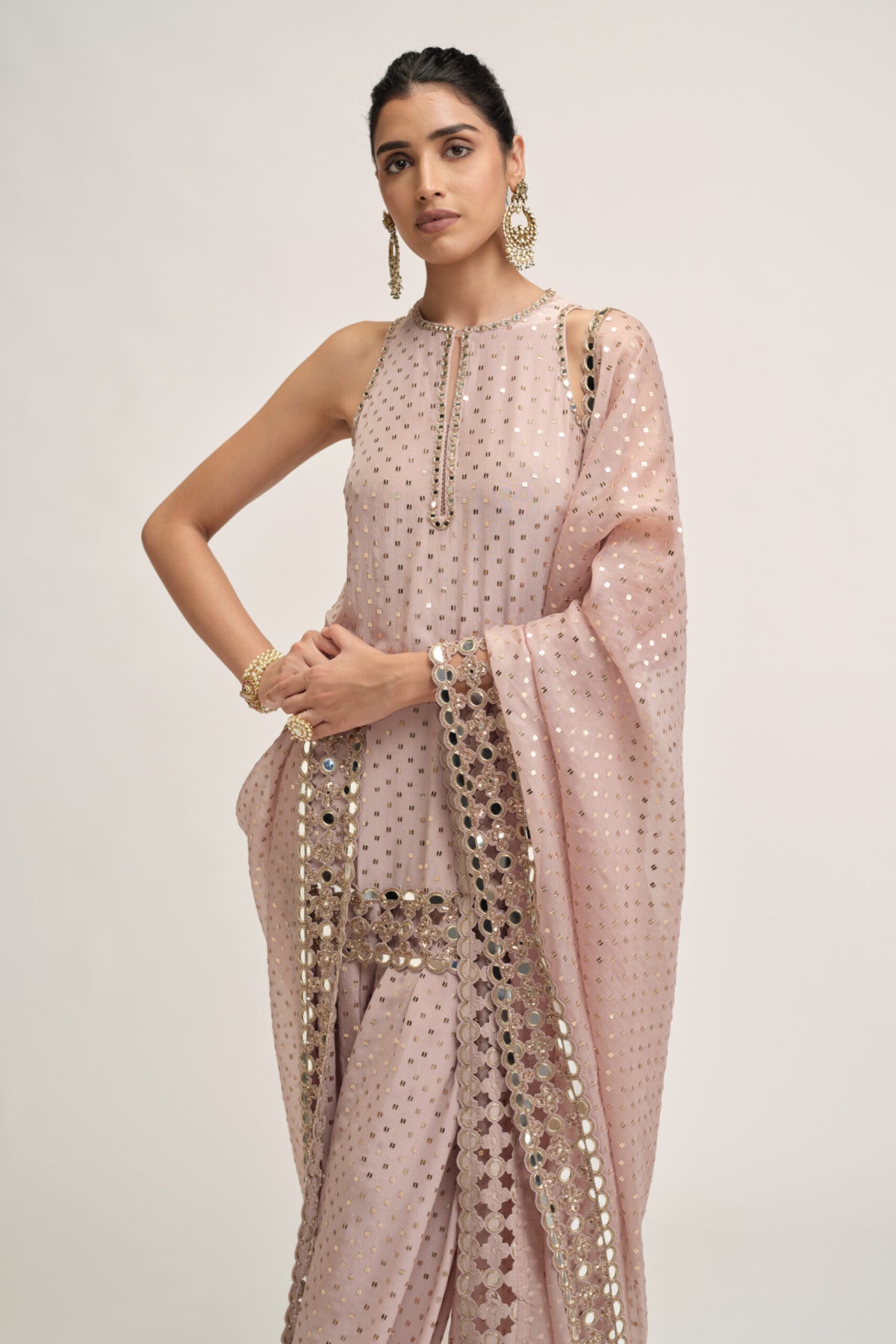 Ash Pink Kurta Salwar Set
