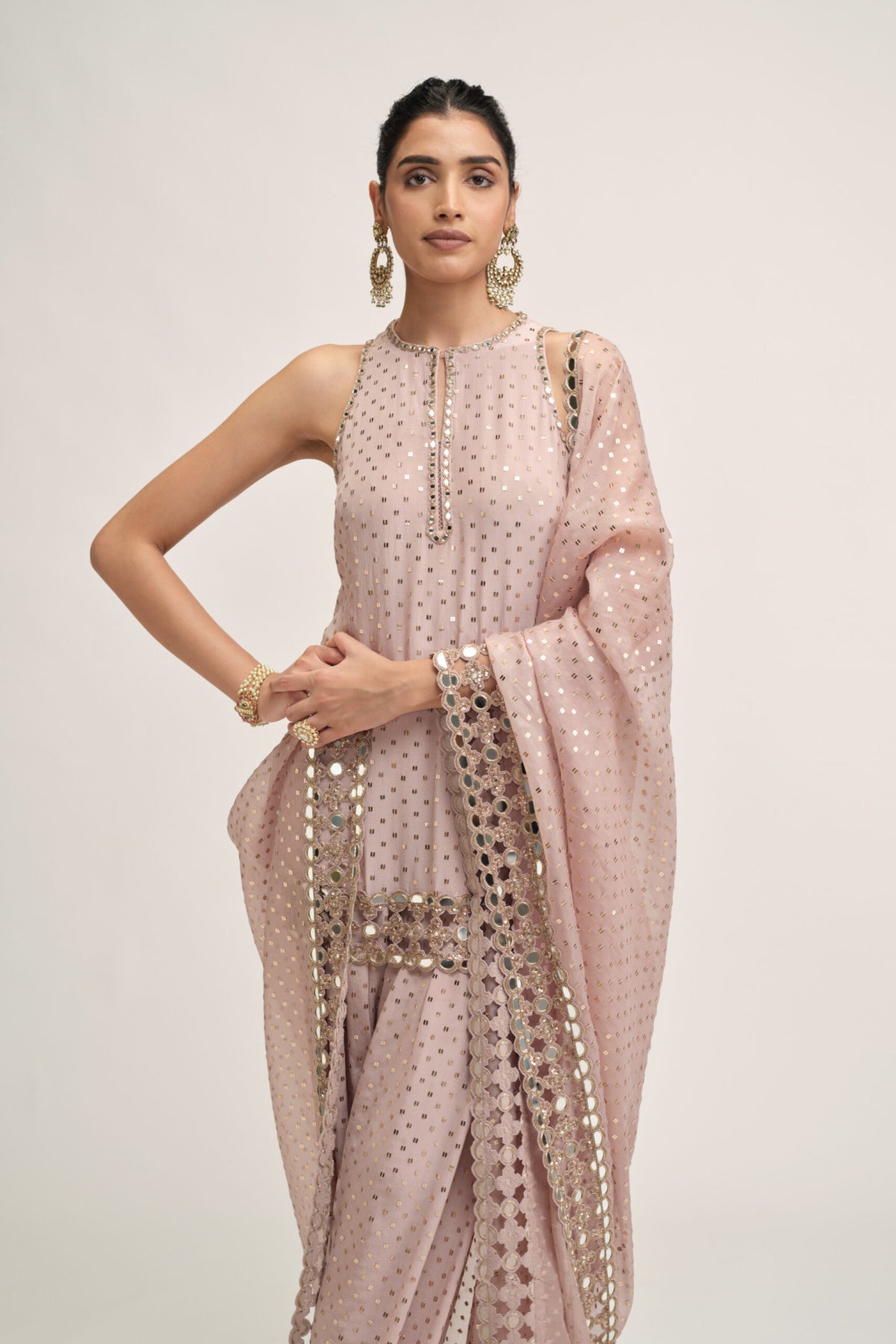 Ash Pink Kurta Salwar Set