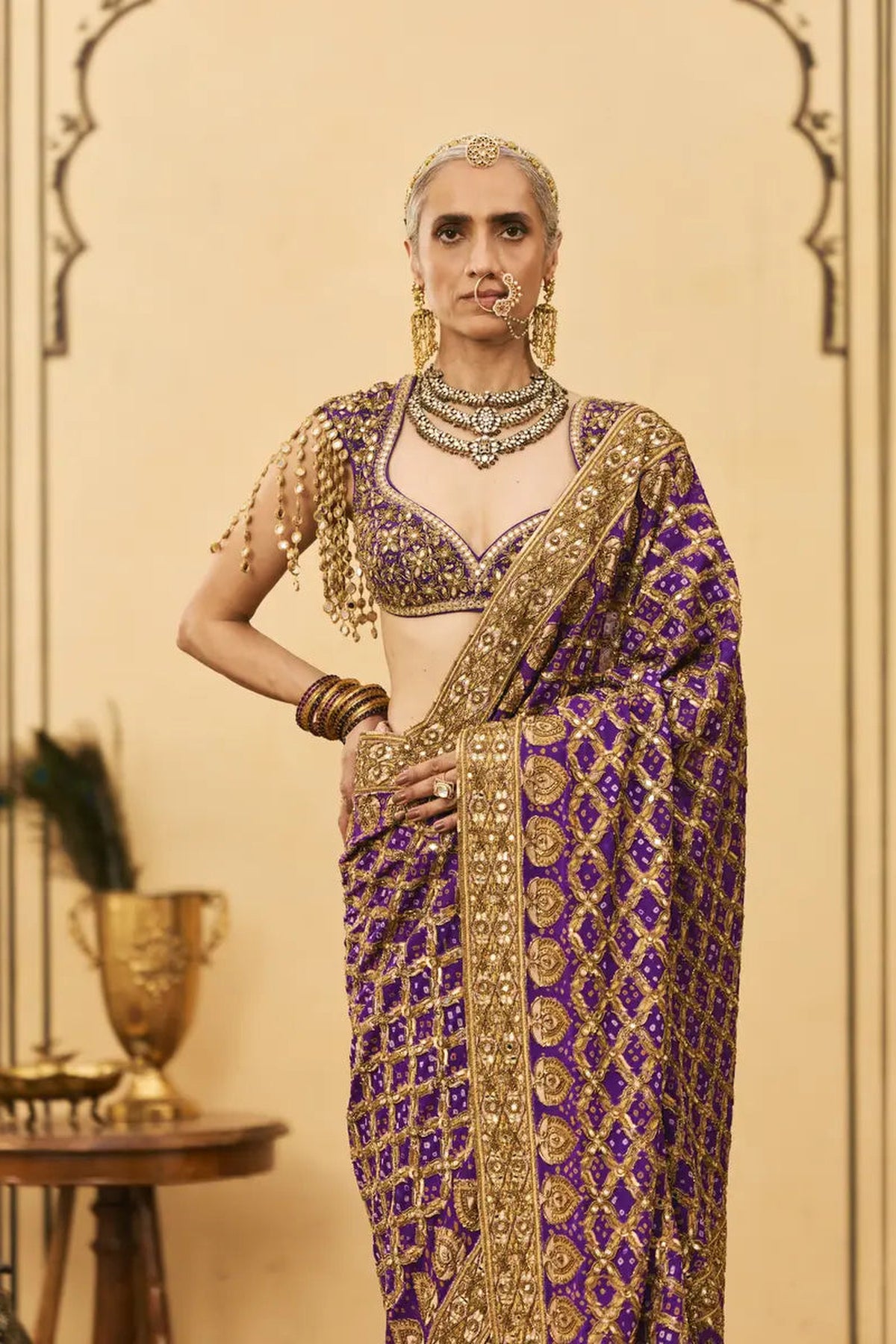 Banafsha Ombre Saree Set