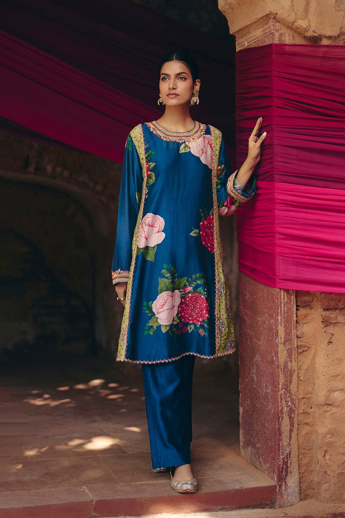 Blue Floral Coord set