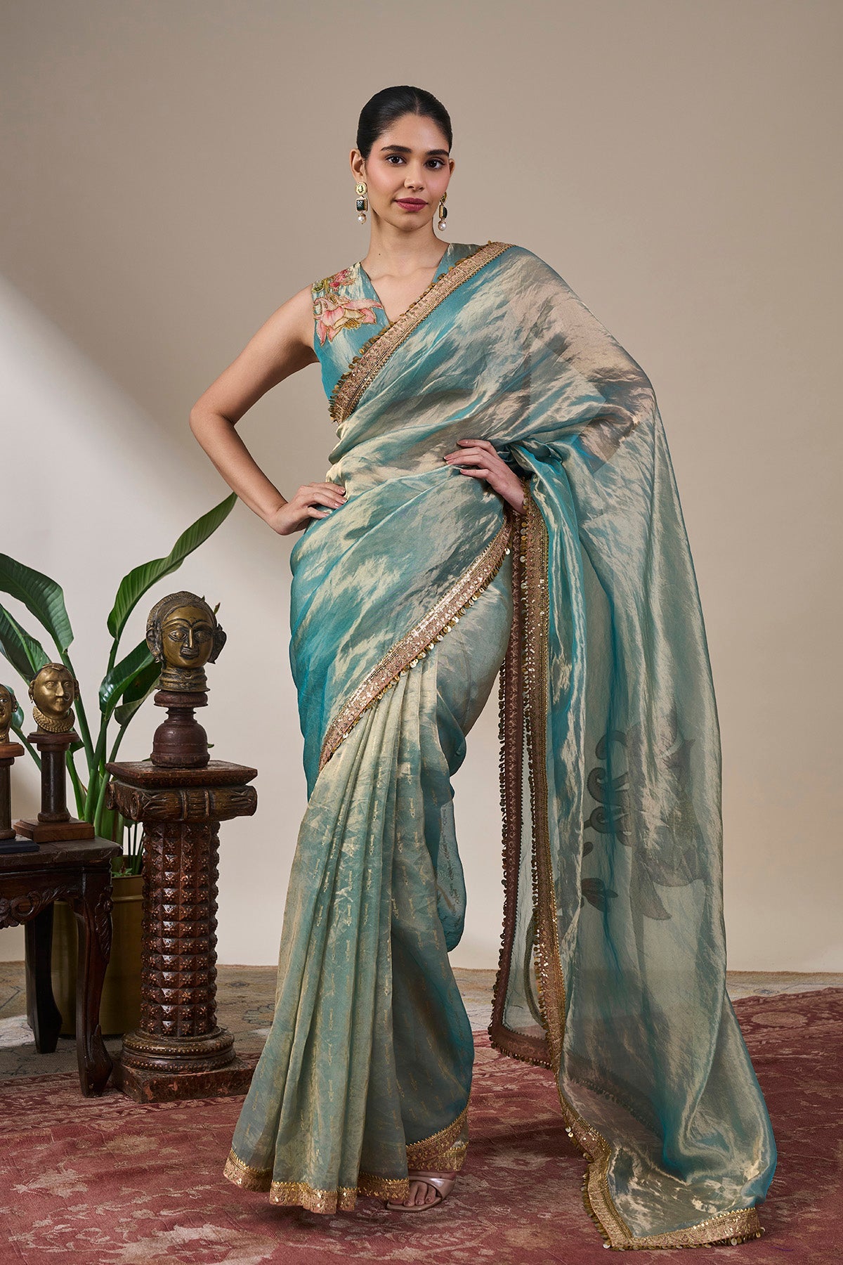 Blue Picante Saree