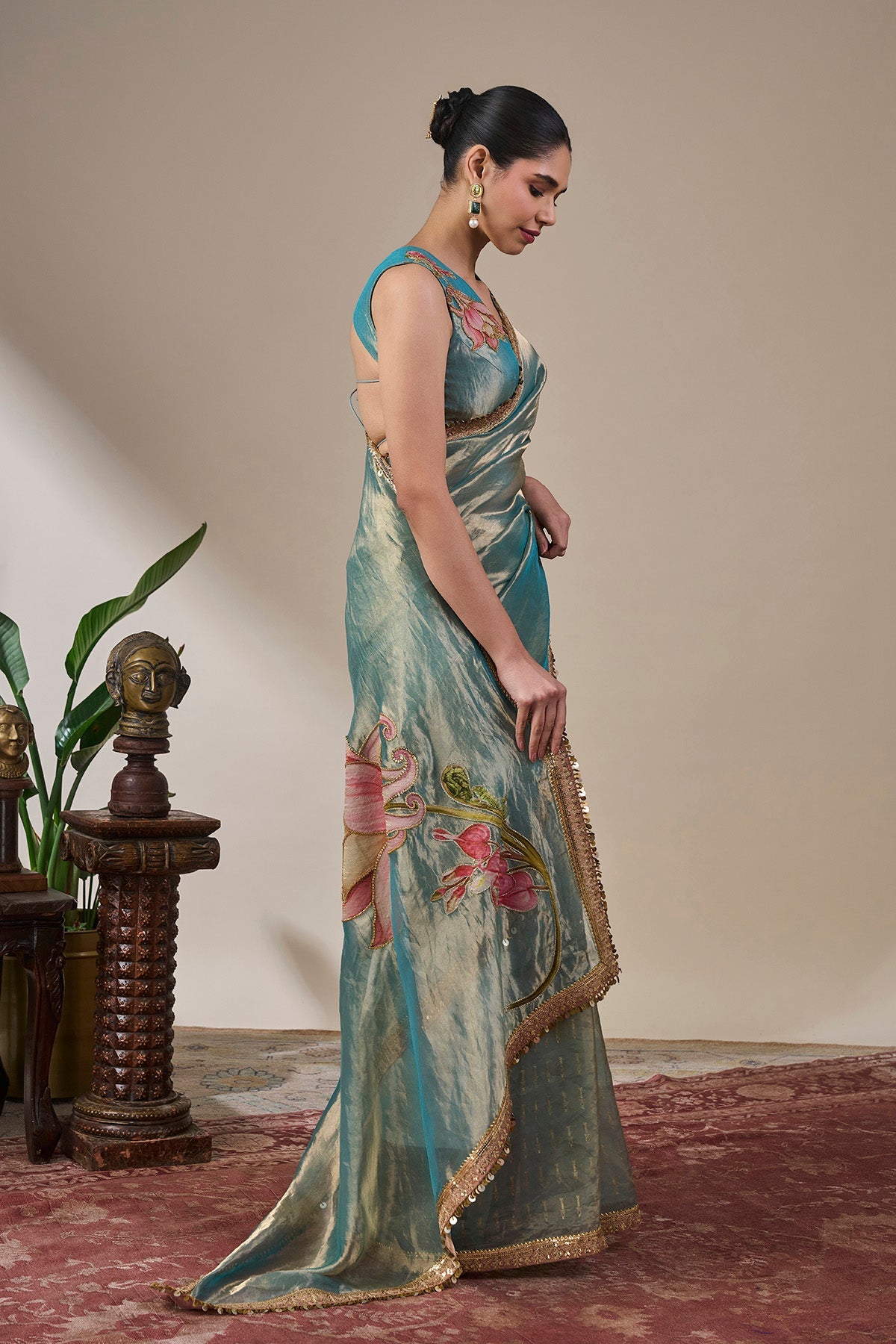 Blue Picante Saree