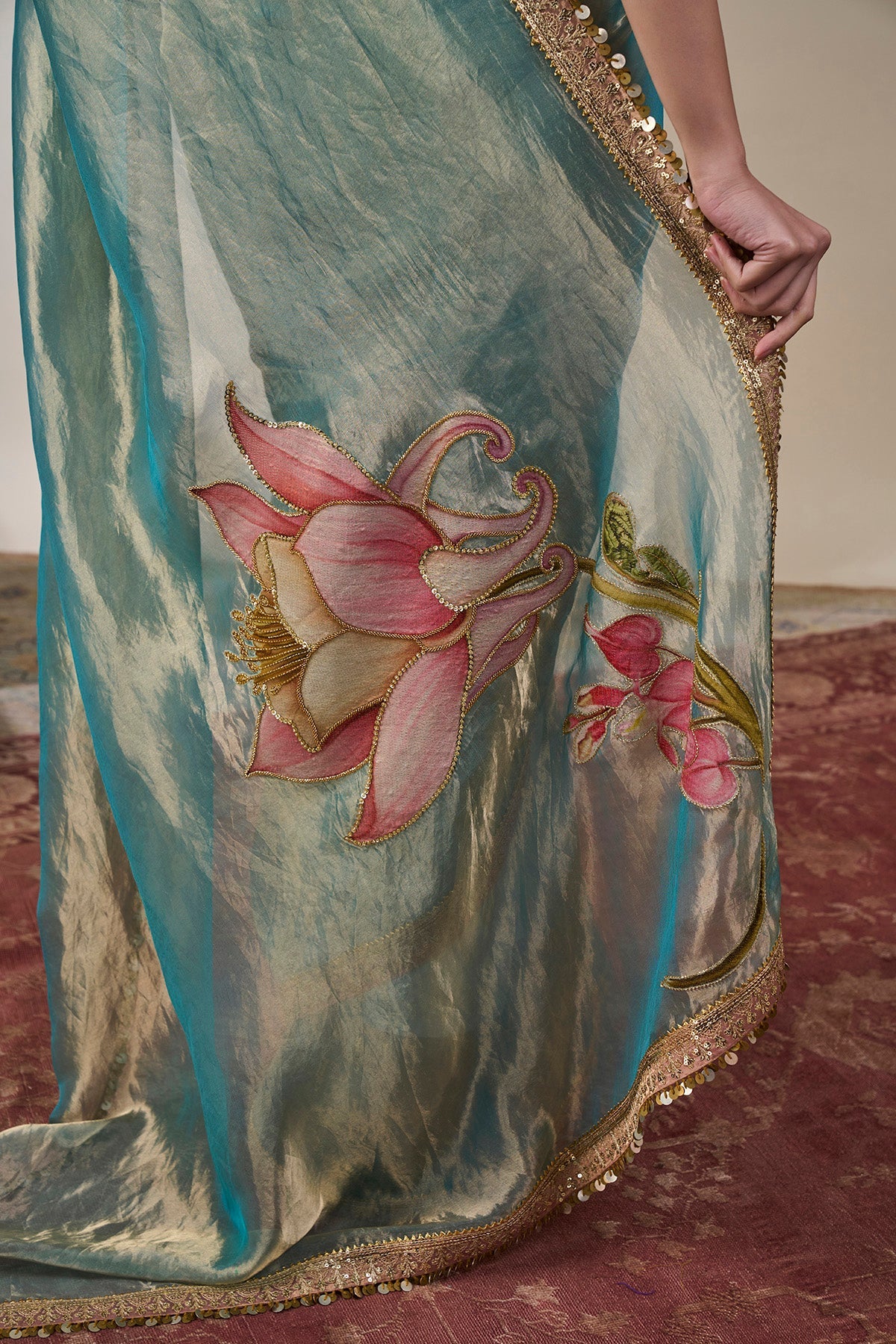 Blue Picante Saree