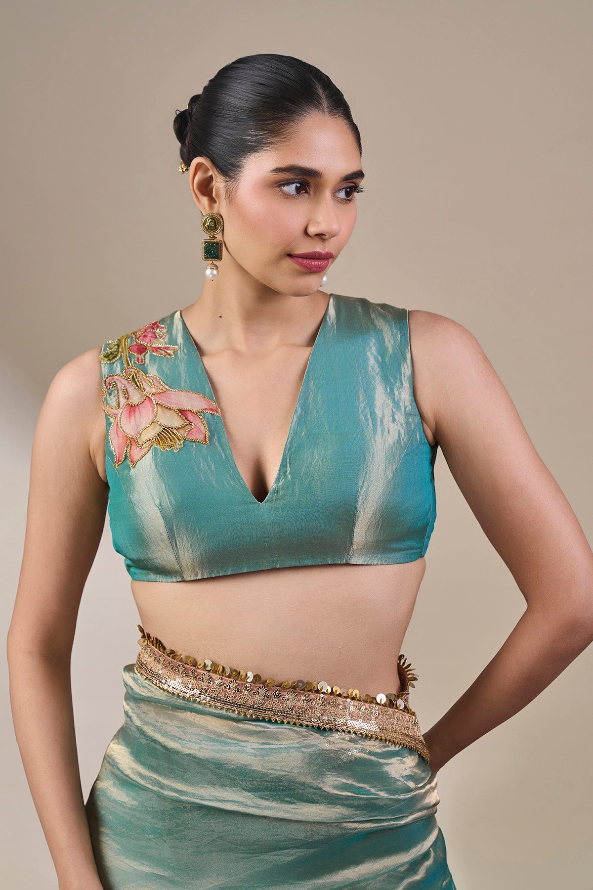 Blue Picante Saree