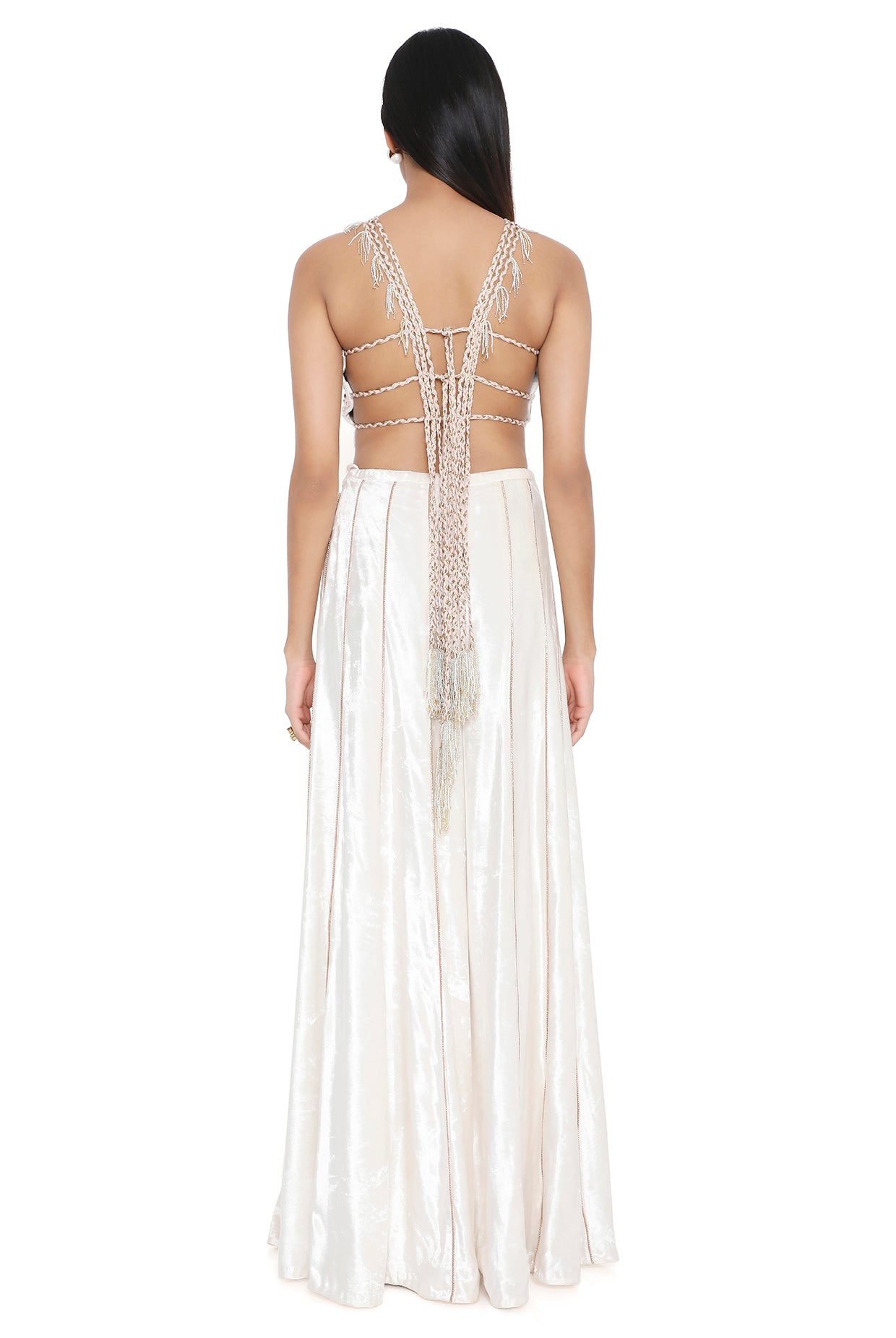 Bria Off White Embroidered Choli And Sharara