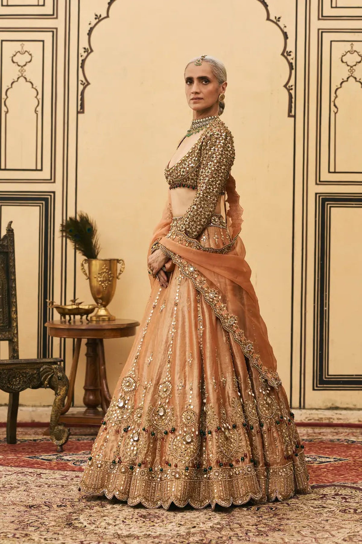 Chaand Baali Tissue Lehenga Set