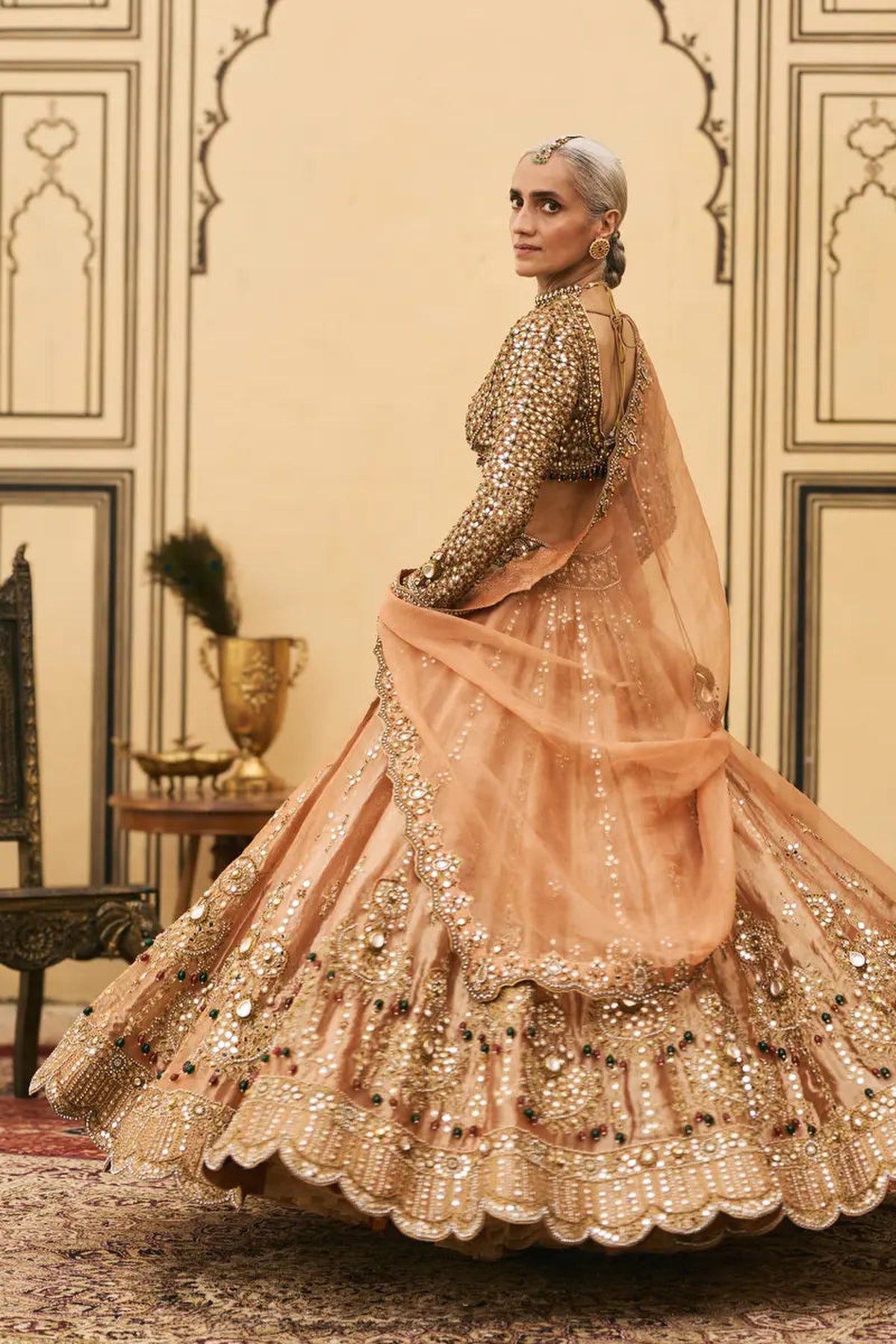 Chaand Baali Tissue Lehenga Set