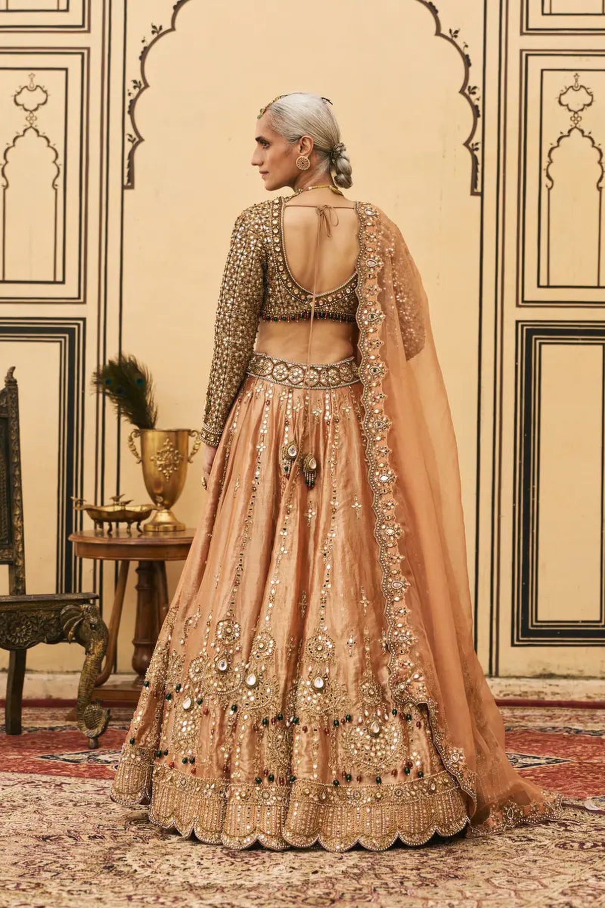Chaand Baali Tissue Lehenga Set