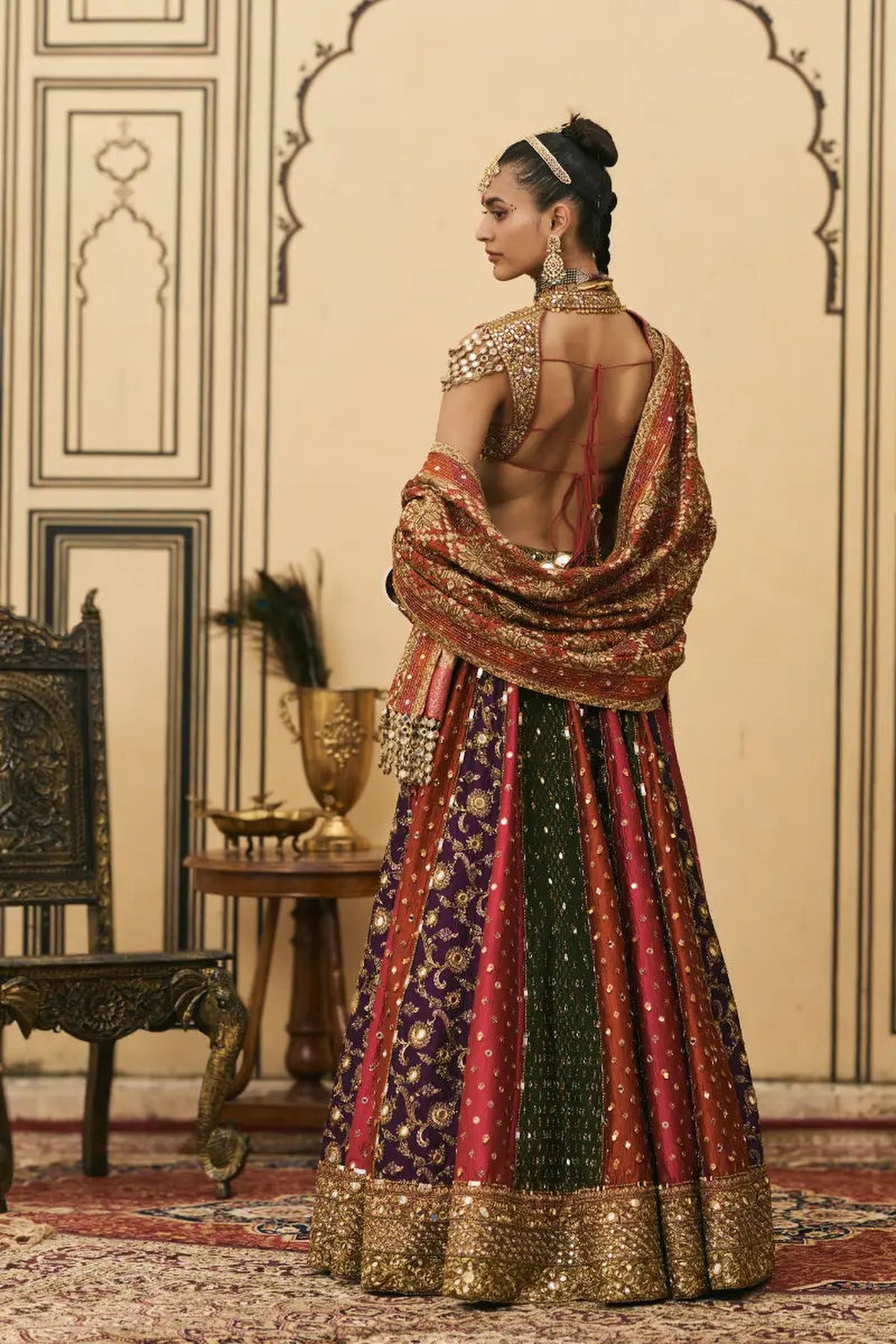 Chitrangi Brocade Phulkari Lehenga Set