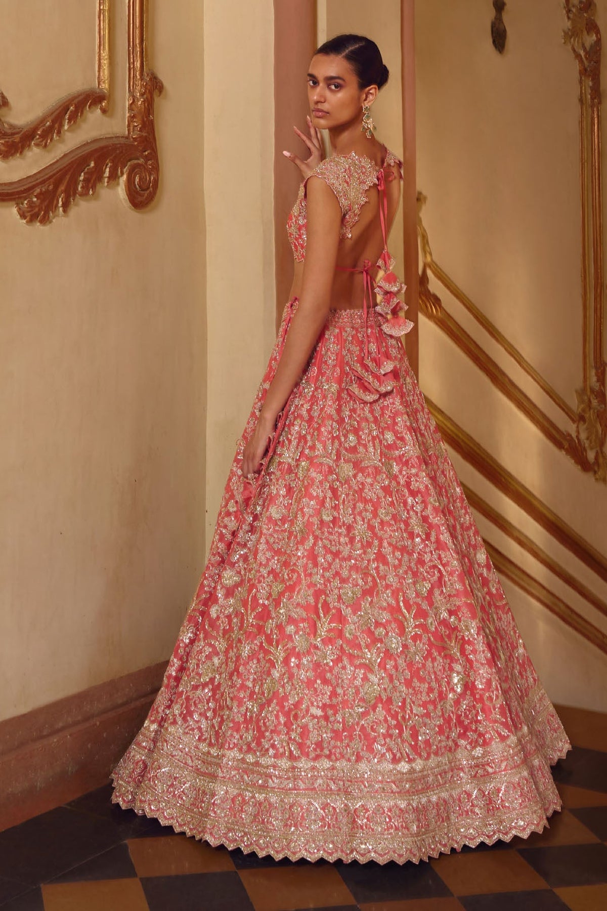 Coral Advika Lehenga Set
