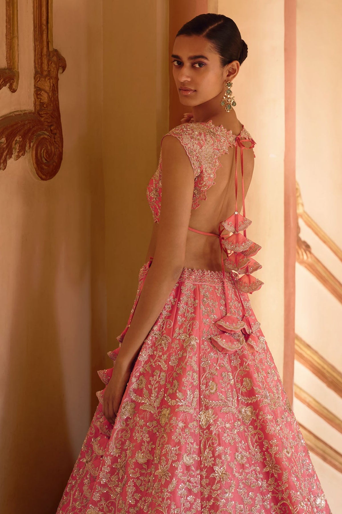 Coral Advika Lehenga Set