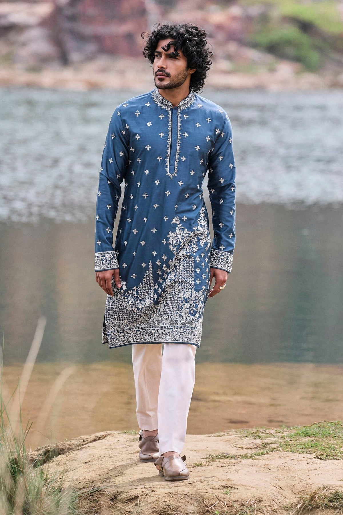 Teal Blue Kurta Set