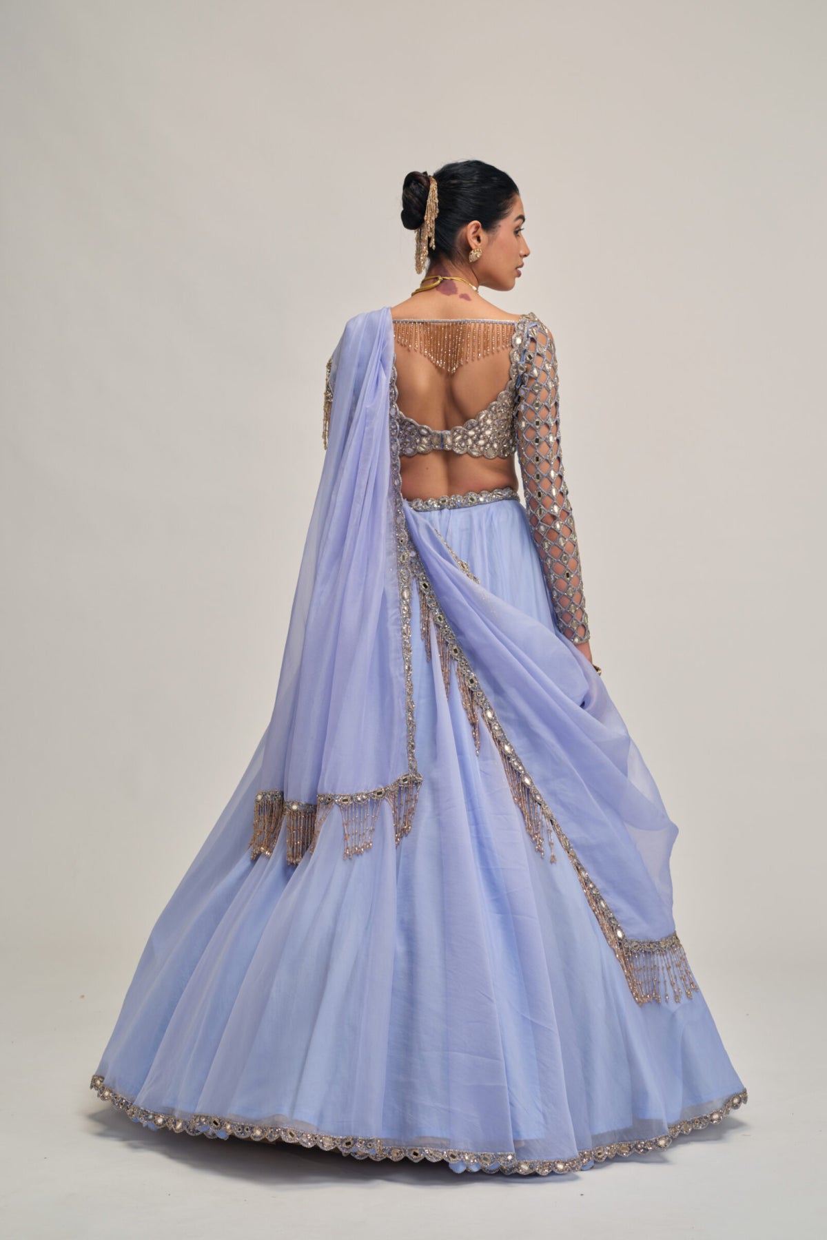 Dew Blue Lehenga Set