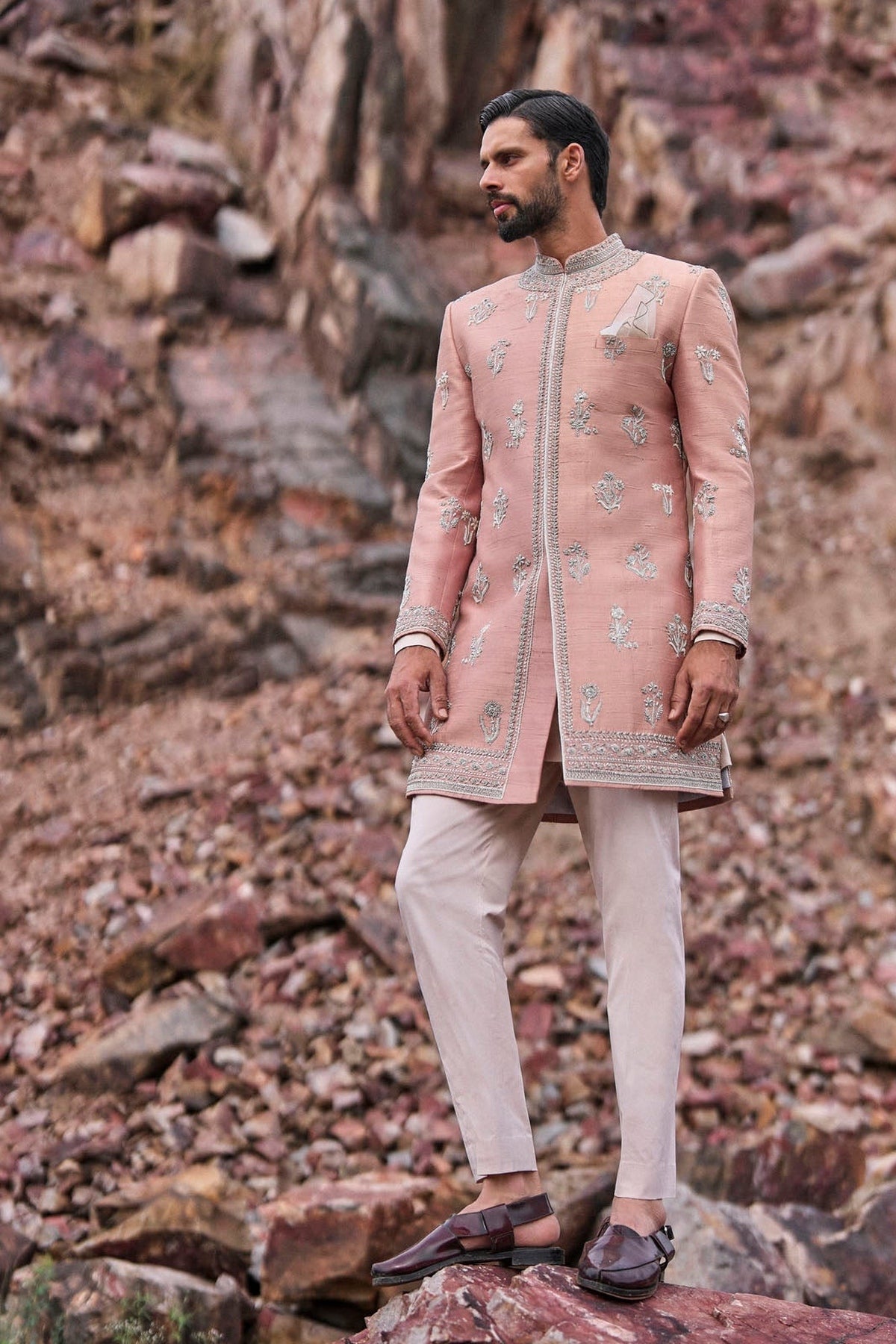 Dusty Rose Sherwani Set