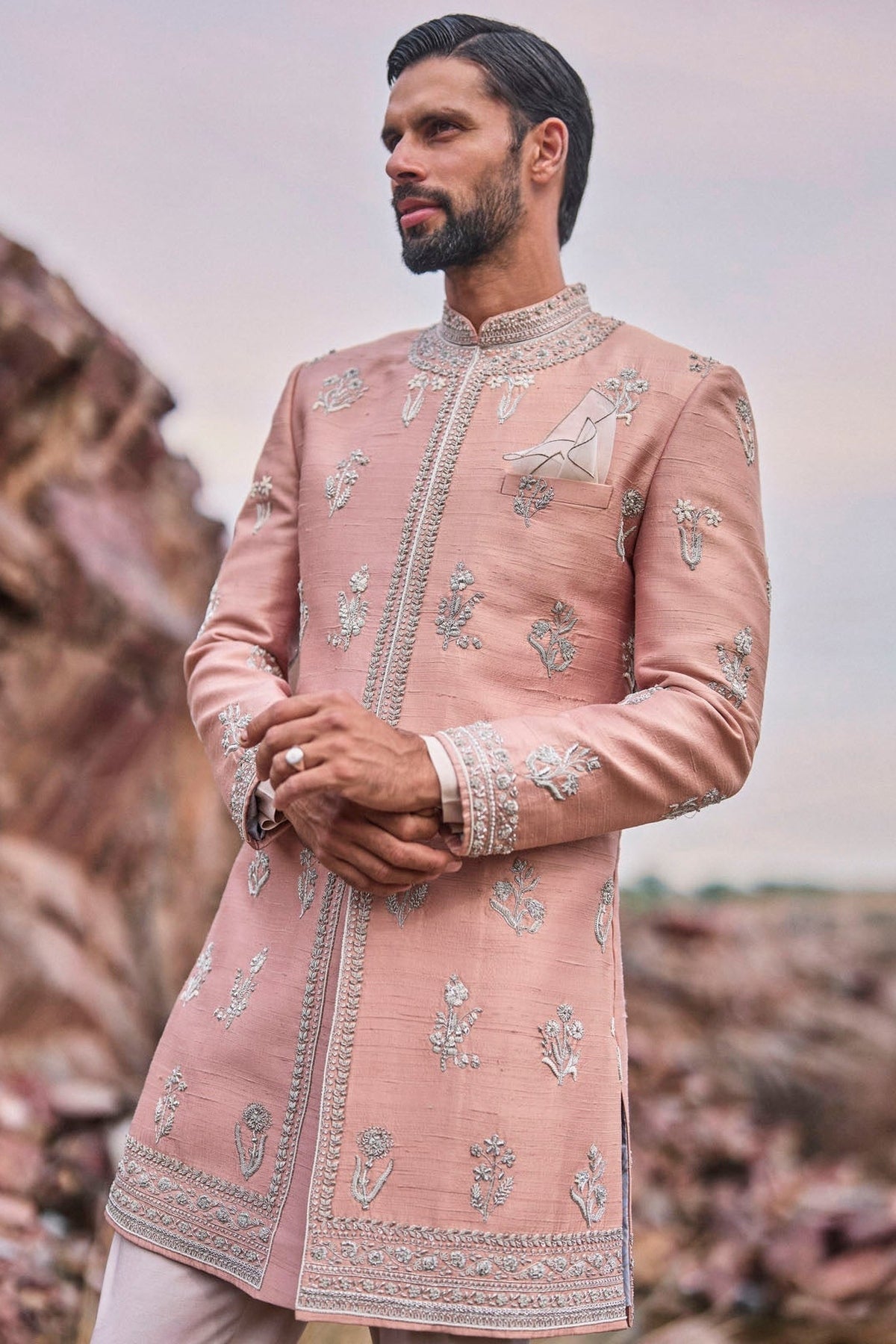 Dusty Rose Sherwani Set
