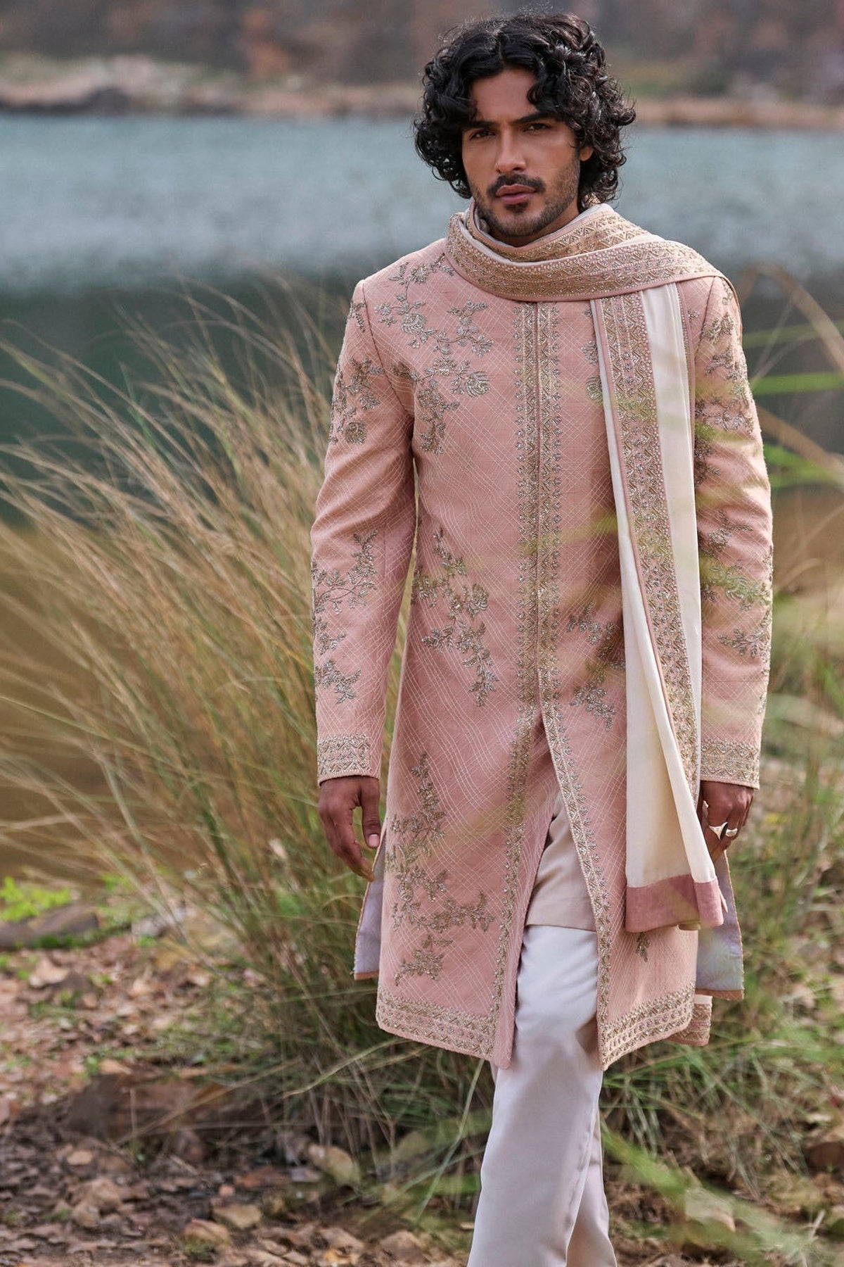 Dustyrose Sherwani Set