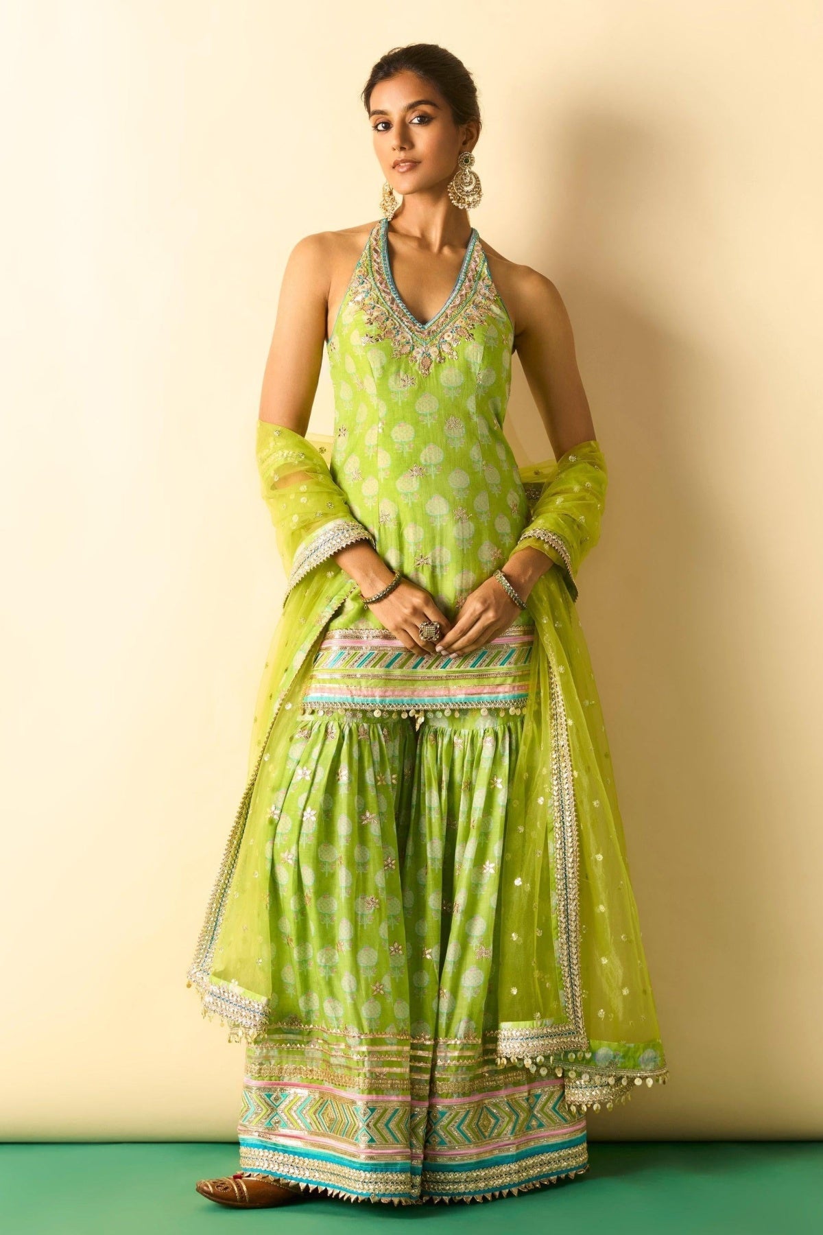 Dwisha Halter Sharara Set