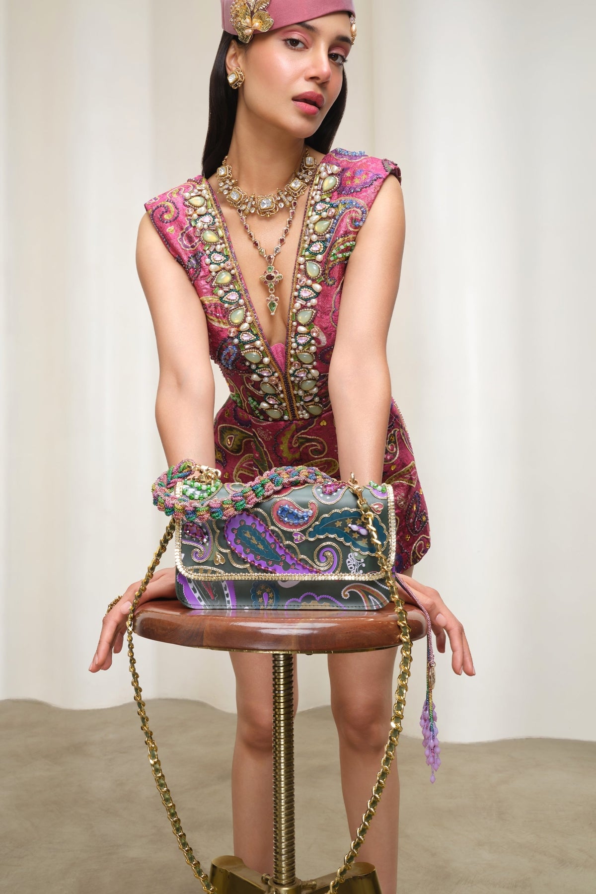 Emerald Crystal Crush: Large Handbag
