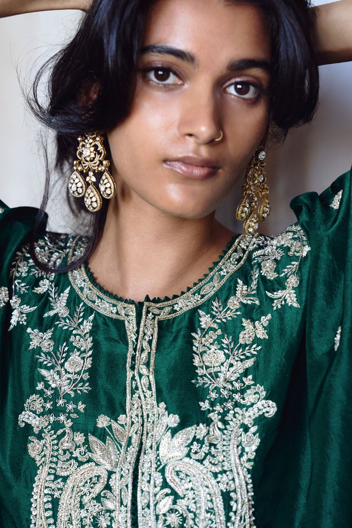 Emerald Green Amra Kaftan Set