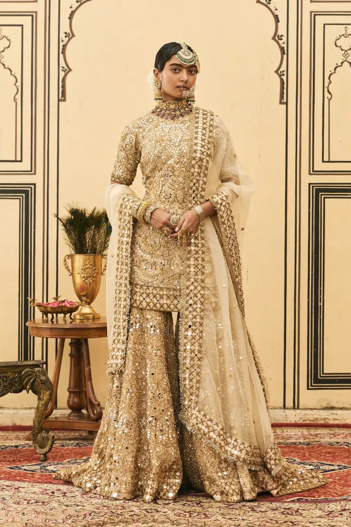 Fawn Organza Garara Set