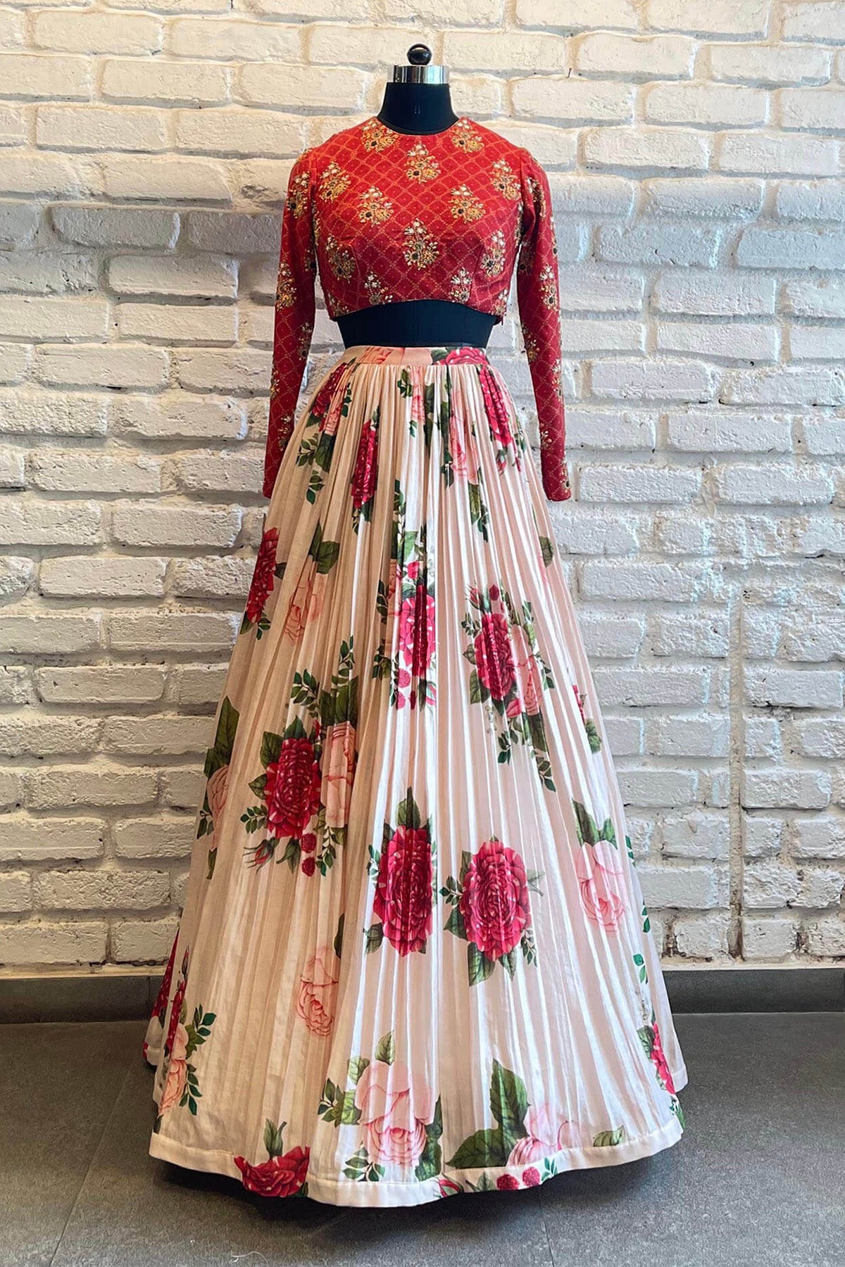 Floral Navratna Lehenga