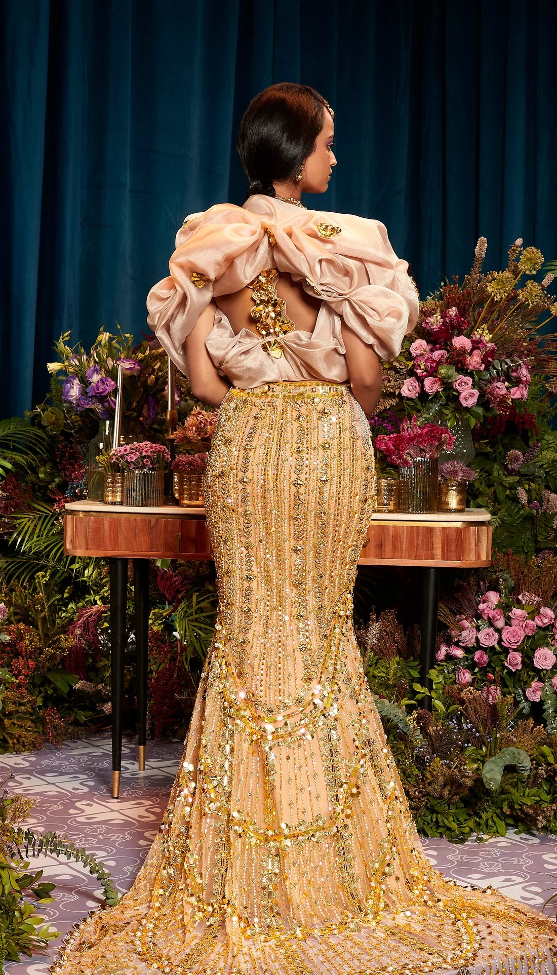 FREYA - GOLD GLAMOUR LEHENGA SET