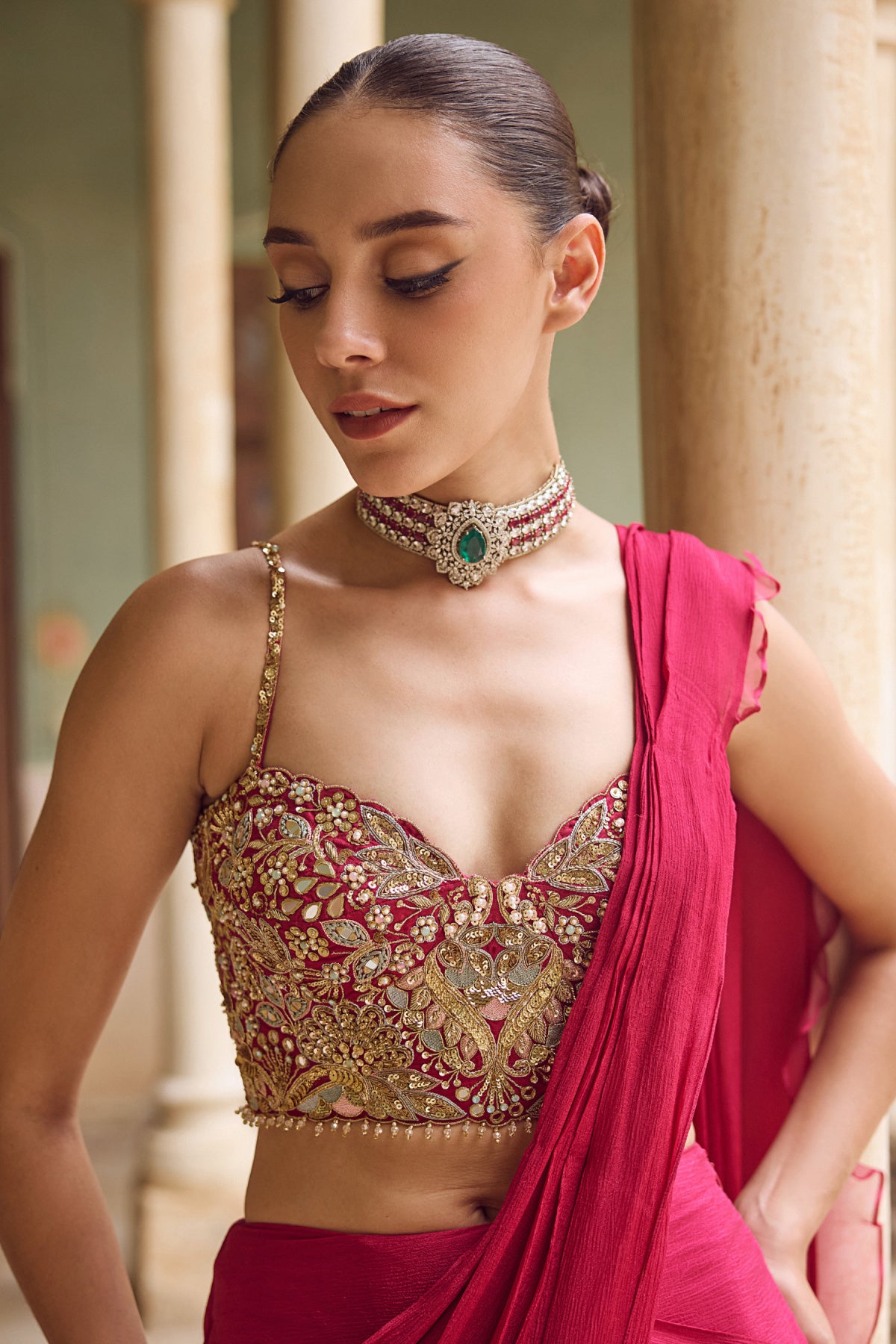 Gulaab Ruffle Saree