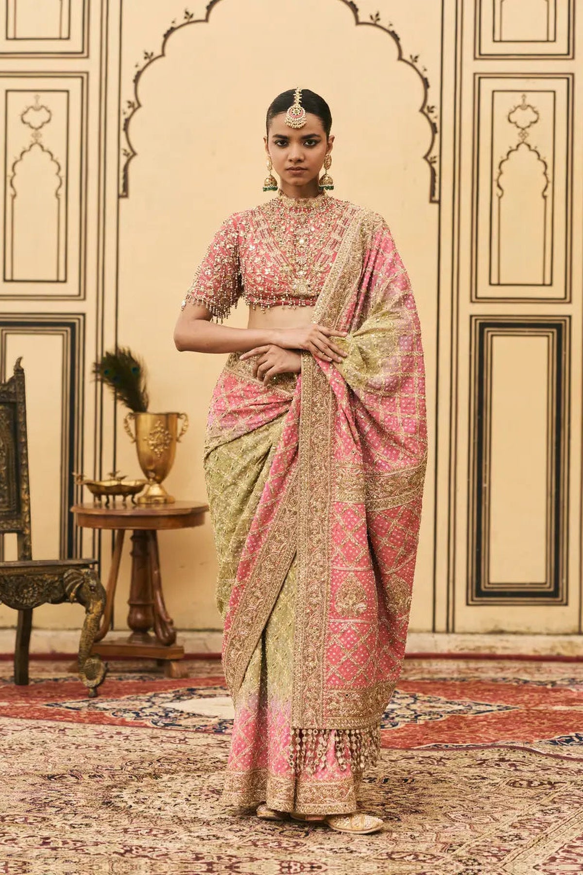 Gulnaar Ombre Saree Set
