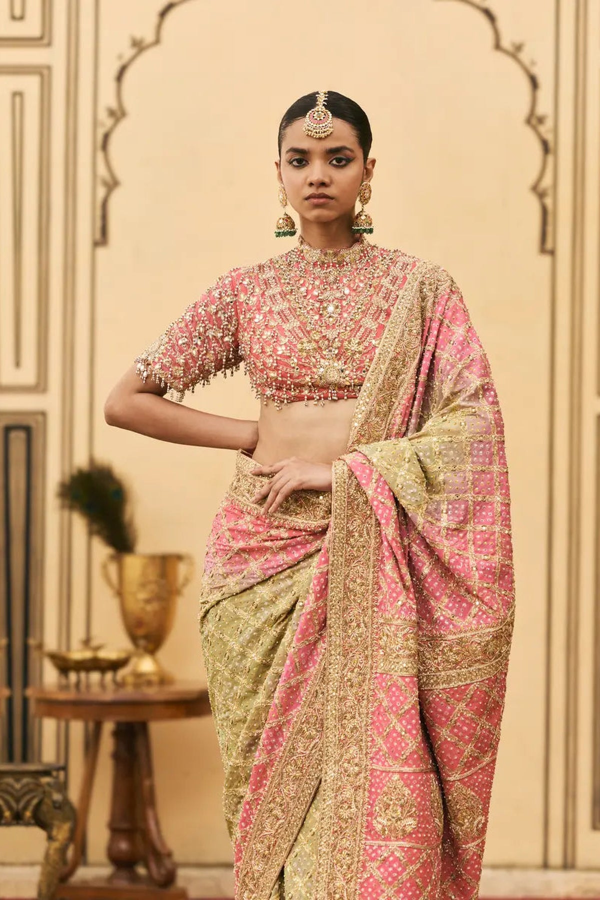 Gulnaar Ombre Saree Set