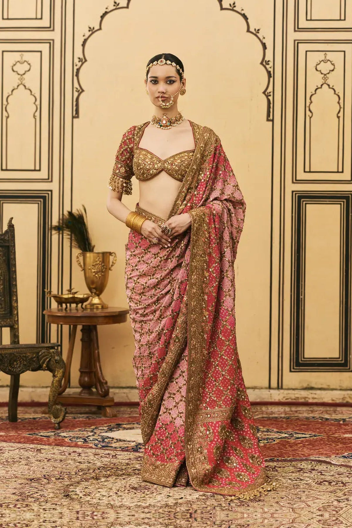 Gulrukh Ombre Saree Set